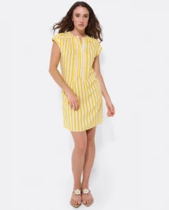Vestido Mini Boho Viscosa Amarillo