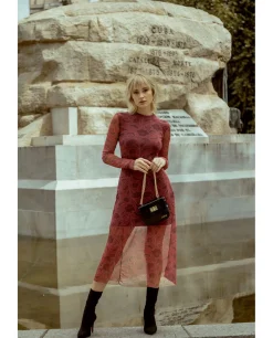 Vestido Mini Estampado Tul Estampado Flor Cool