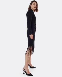 Vestido Nudo Punto Negro