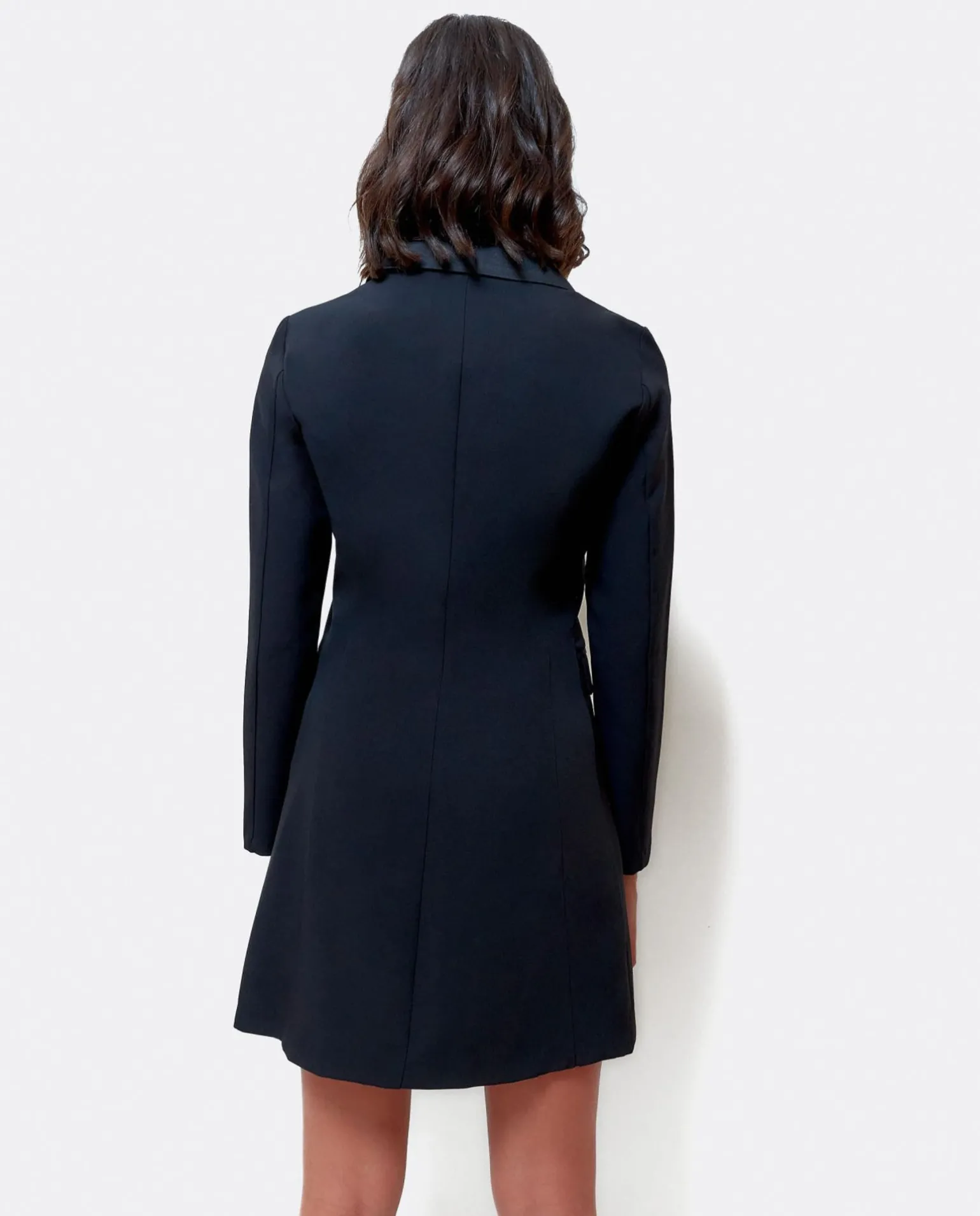 Vestido Smoking Crep Negro