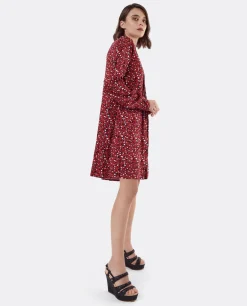 Vestido Textil Leopardo Rojo