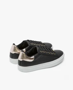 Zapatillas Piel Logos Negro