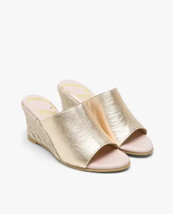 Zueco Cuna Napa Metalizado Oro